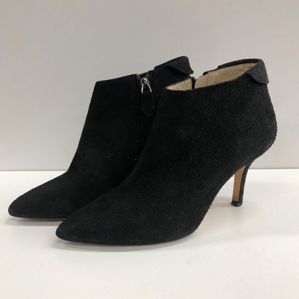 Yvonne Kone Simone Black Suede Ankle Booties 38.5/8.5